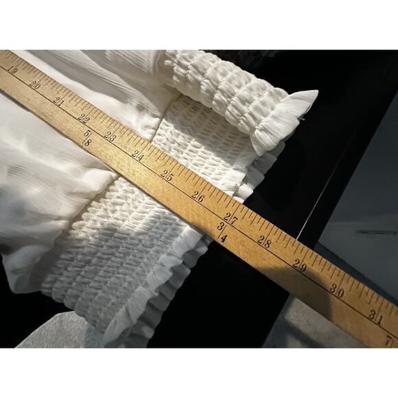 NEW ALYX Small Women Pullover 2in1 Blouse Top Gathered 3/4 Sleeve S021 - Picture 8 of 9